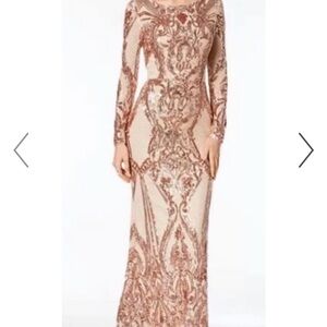 Betsy& Adam Prom Elegant Sequin Embellished Dress SZ 2